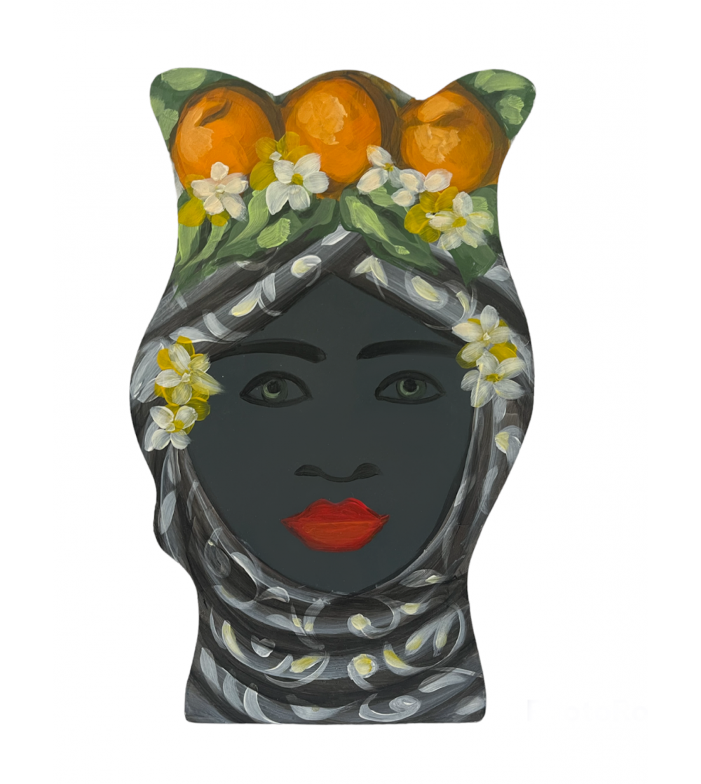 Moor's Head Aus Eisen Orangen und Blumen - Bottega Farnese