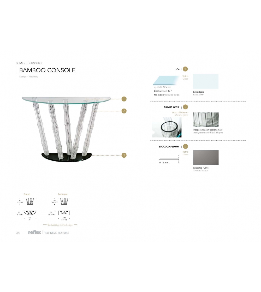Table Console Bamboo - Reflex