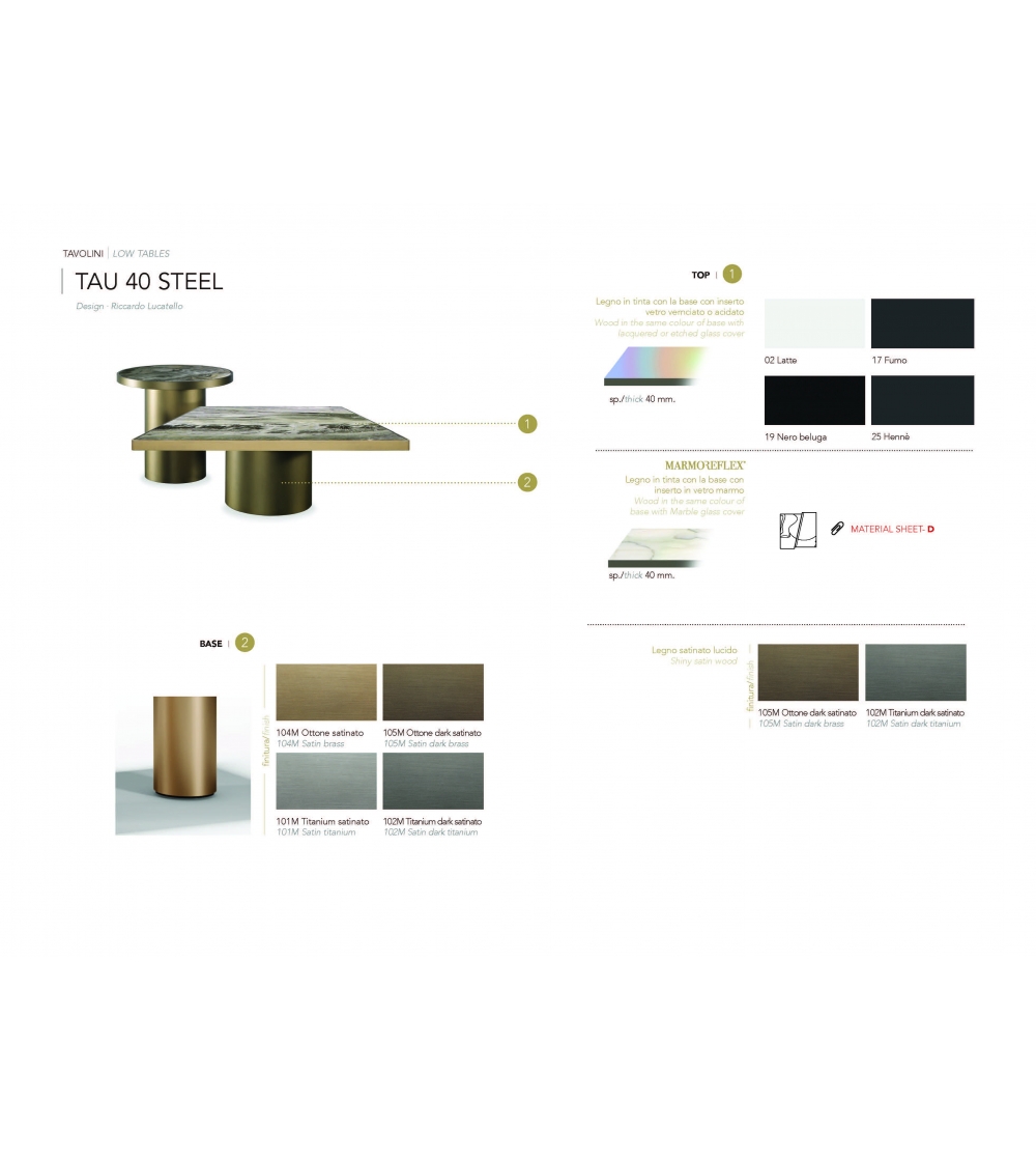 Reflex - Tau 40 Steel Couchtisch