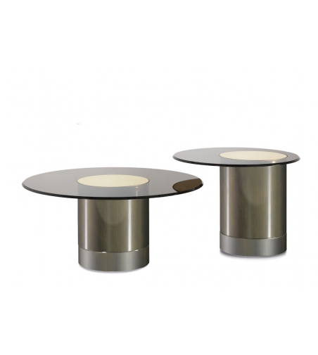 Table Basse en Verre Tau 40 Steel - Reflex