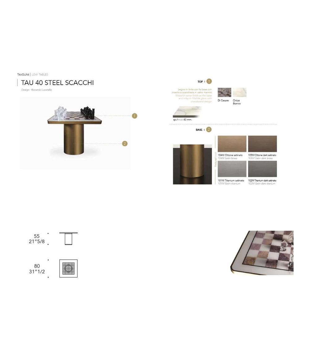 Tablero de Ajedrez Tau 40 Steel - Reflex