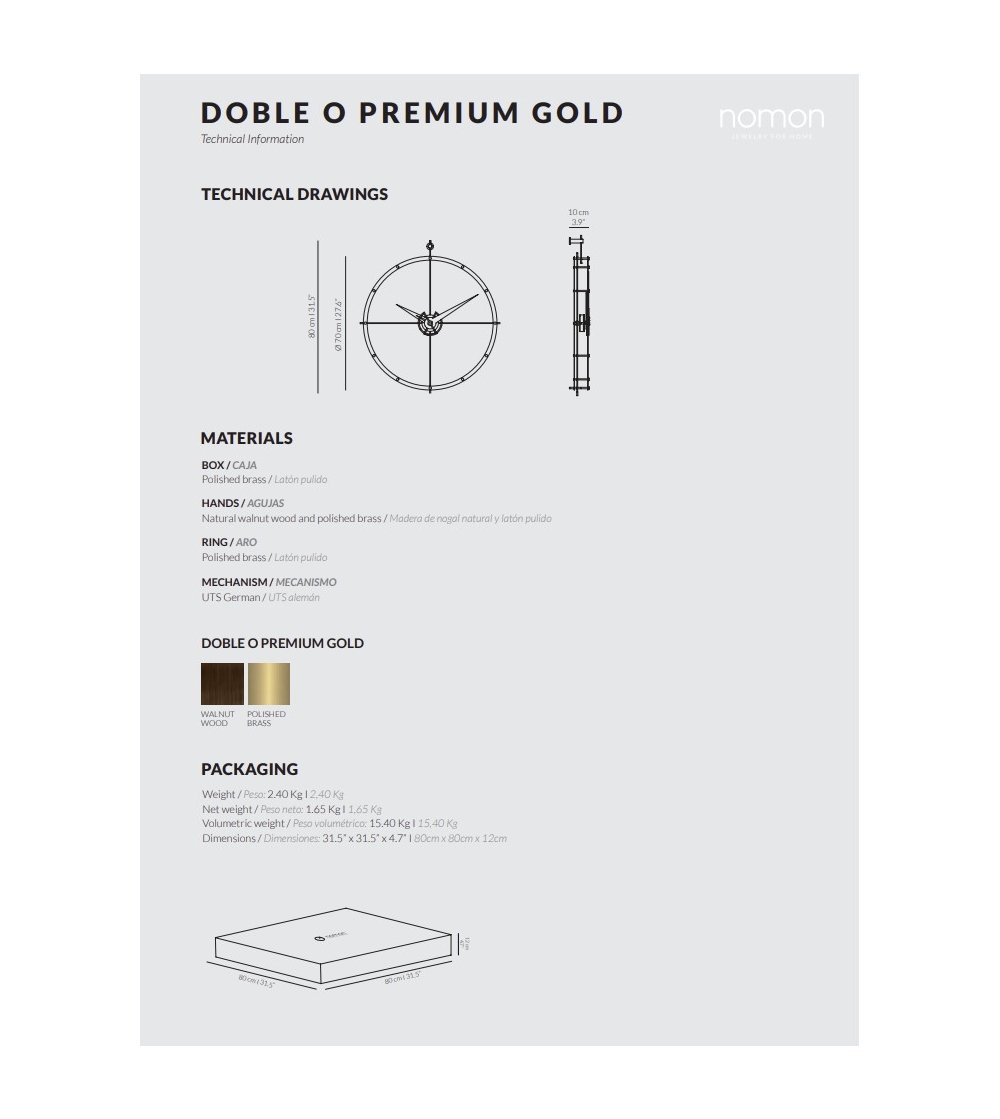 Horloge Murale Doble O Premium - Nomon