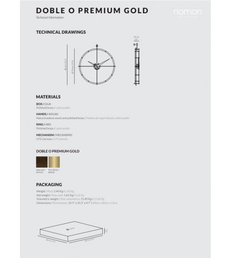 Nomon - Double O Premium Wall Clock