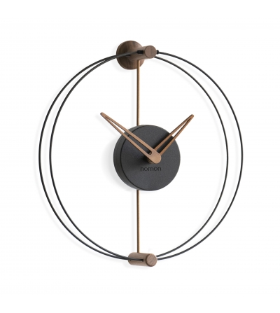 Horloge Murale Nano Black/Oak - Nomon