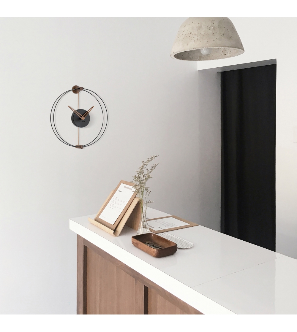 Orologio Da Parete Nano Nero/Rovere -...