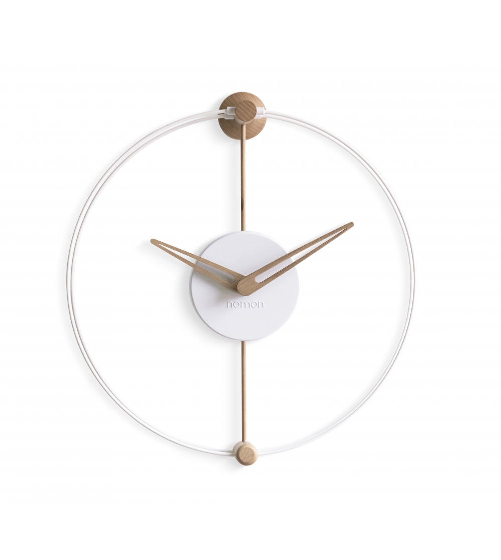 Nomon - Nano White/Oak Wall Clock
