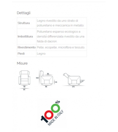 Fauteuil Relax Giada Spazio Relax