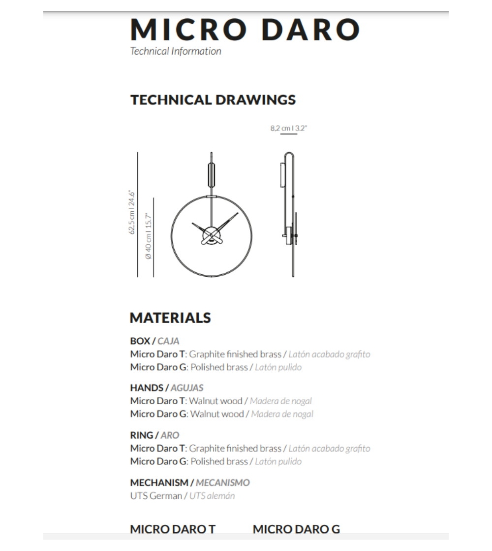Micro Daro G Wanduhr -  Nomon