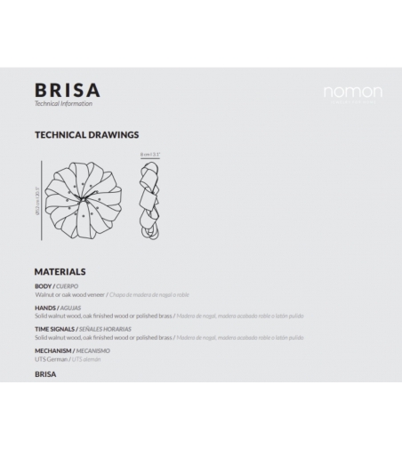 Nomon - Wall Clock Brisa Oak