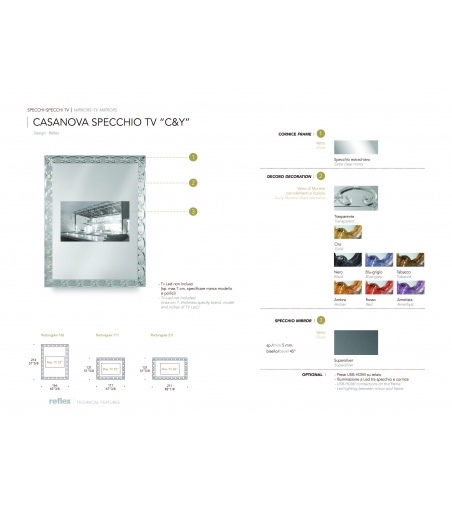 Casanova Miroir/Porte-TV - Reflex