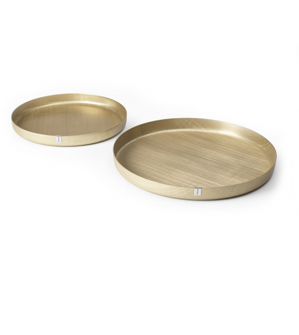 Plateau rond en aluminium Champagne Color Up - Mesa Design