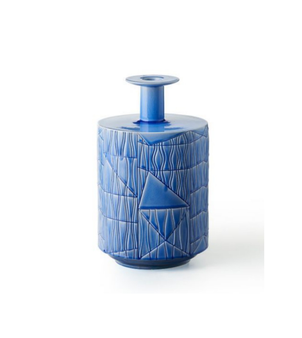 Jarrón  Azul Craquelé  Bitossi Ceramiche