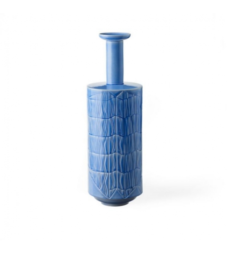 Vaso Blu Craquelè Bitossi Ceramiche