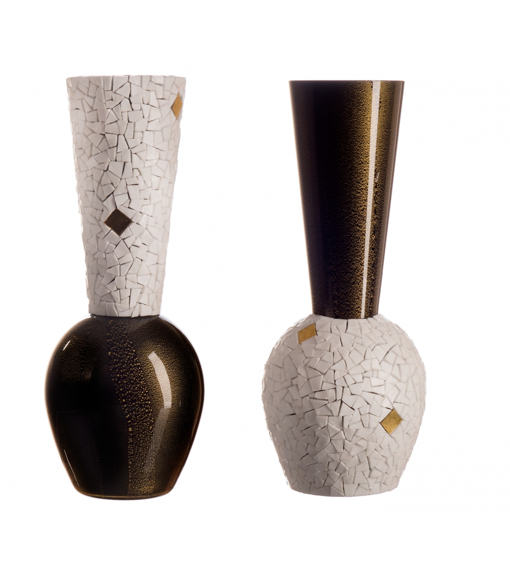 Paire De Vases NeroBianco - Serena Luxury Mosaic