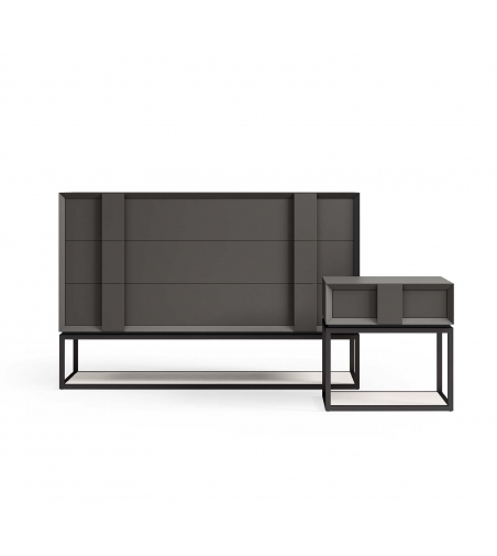 Triptyque Commode Et Tables De Chevet Gamma - Ego Zeroventiquattro