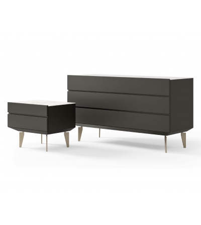 Triptyque Commode Et Tables De Chevet Mark - Ego...