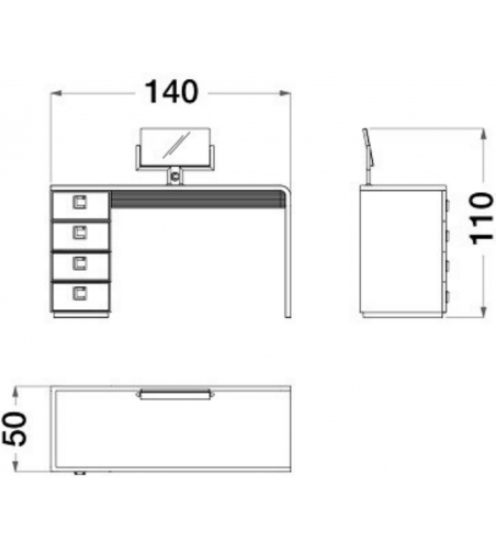 Mesa Vanity Sesto Senso - CPRN HOMOOD