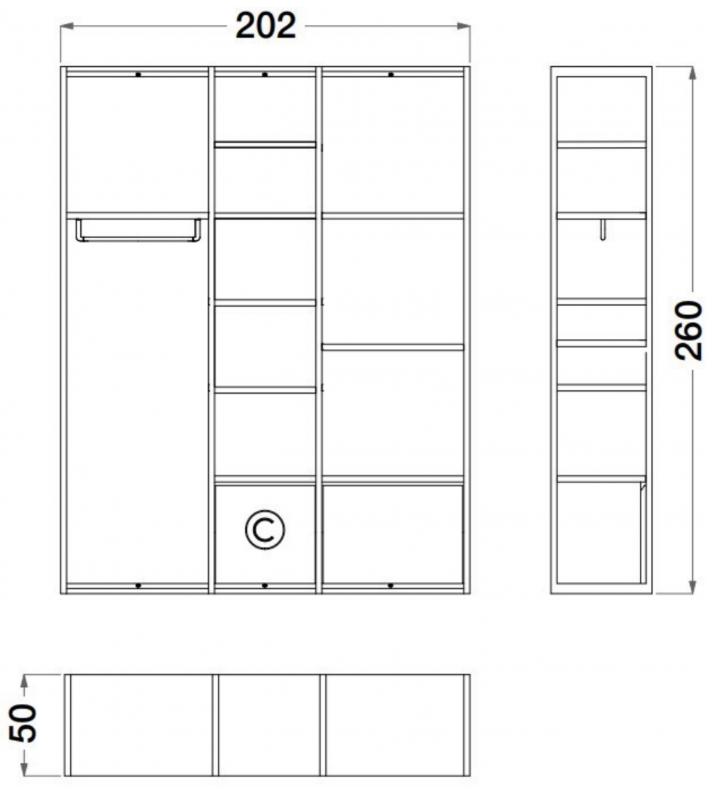 Cabina Armadio Bedding Wall Sesto...