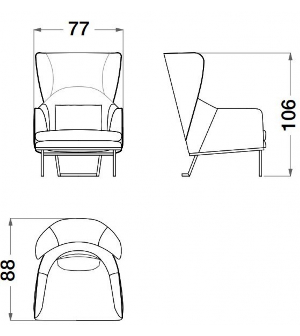 Armchair Bergere Sesto Senso - CPRN...