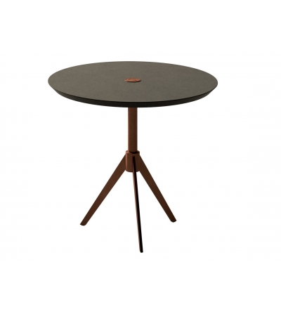 Table d'appoint haute en Alkantara® et métalSesto Senso -...