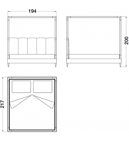 Cama Con Dosel Sesto Senso - CPRN HOMOOD