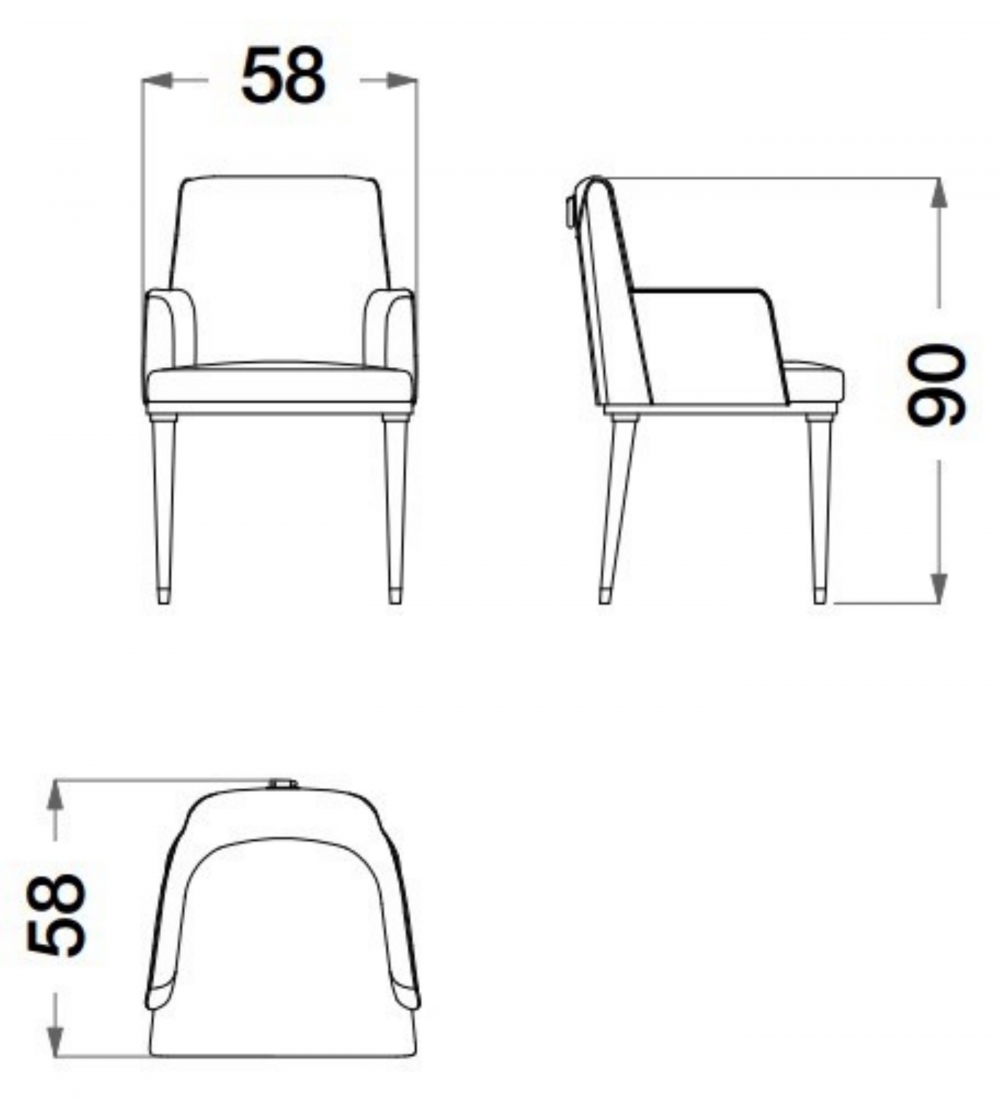 Upholstered Chair Sesto Senso - CPRN...