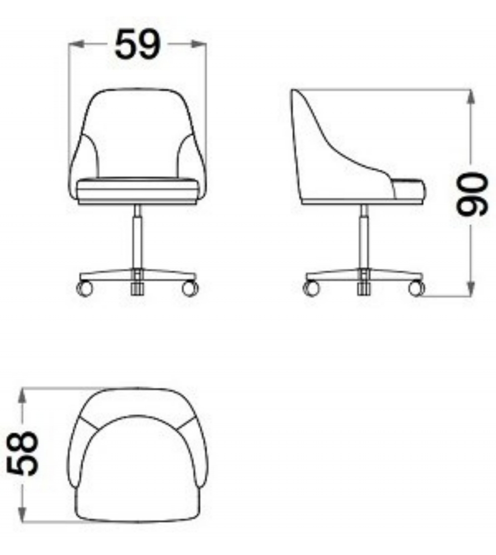 Chaise de bureau Sesto Senso - CPRN...