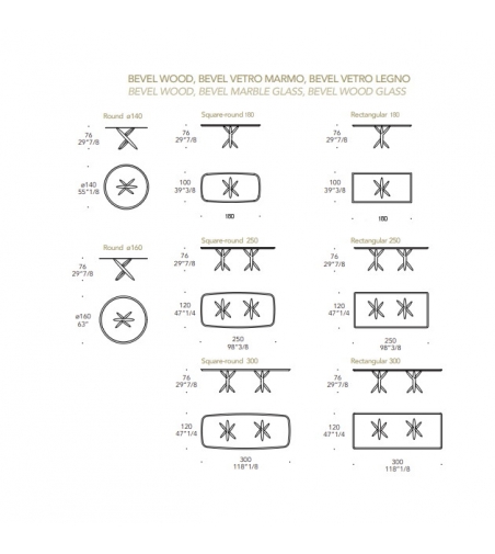 Mesa Pitto 72 Bevel - Reflex