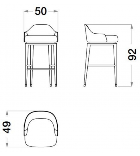 Tabouret haut Sesto Senso - CPRN HOMOOD