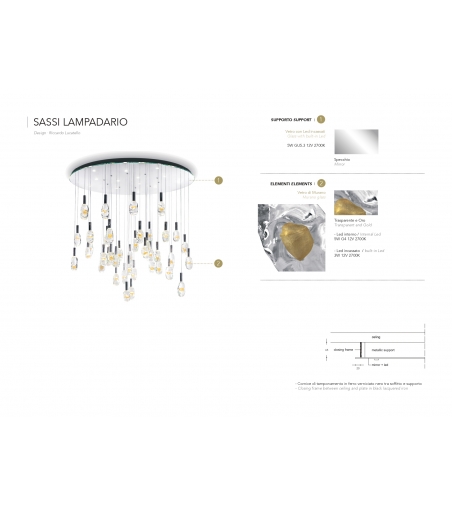 Sassi Lampadario - Reflex