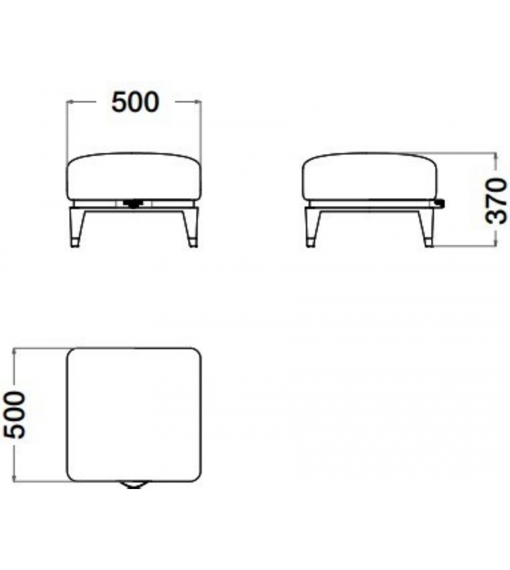 Pouf / Footrest Blue Moon - CPRN HOMOOD