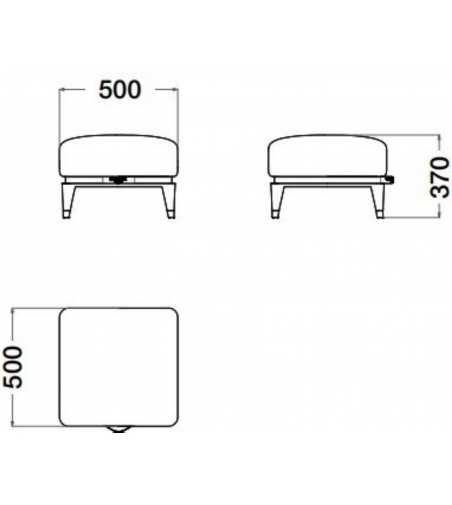 Pouf / Footrest Blue Moon - CPRN HOMOOD
