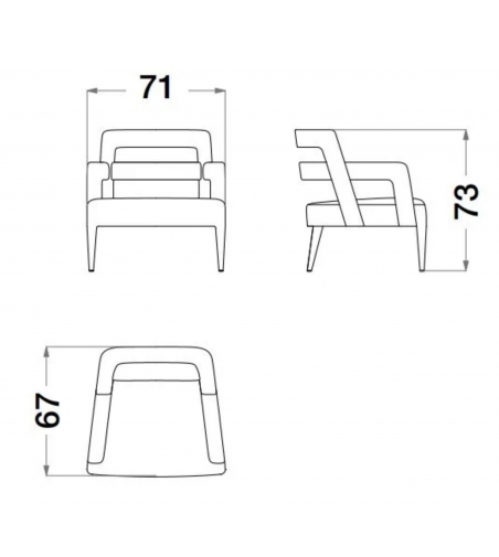 Fabric Armchair STARLIGHT - CPRN HOMOOD