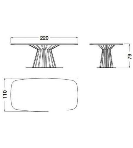 Table Rectangulaire Dragonfly - CPRN HOMOOD