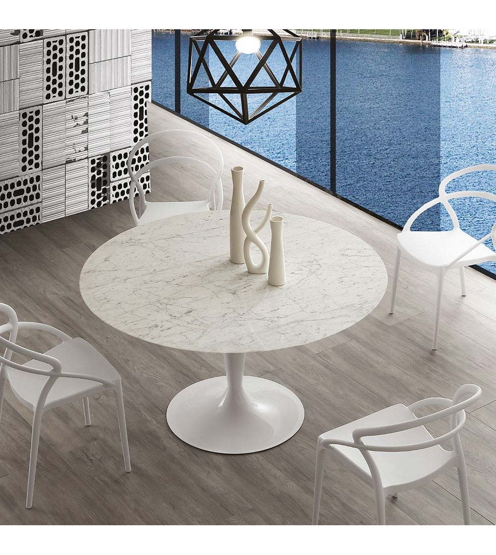 La Seggiola Island Marble Round Table