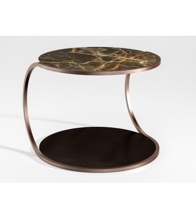 Table basse en marbre et bois Blue Moon - CPRN HOMOOD