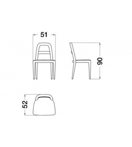 Chair With Open Backrest Starlight - CPRN HOMOOD