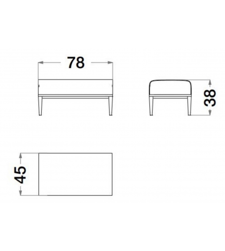 Rectangular Pouf Starlight - CPRN HOMOOD