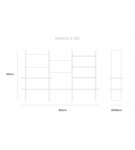 Dale Italia - Capanna S-152 Modular Bookcase
