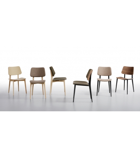 Chaise en Bois et Cuir Midj Joe