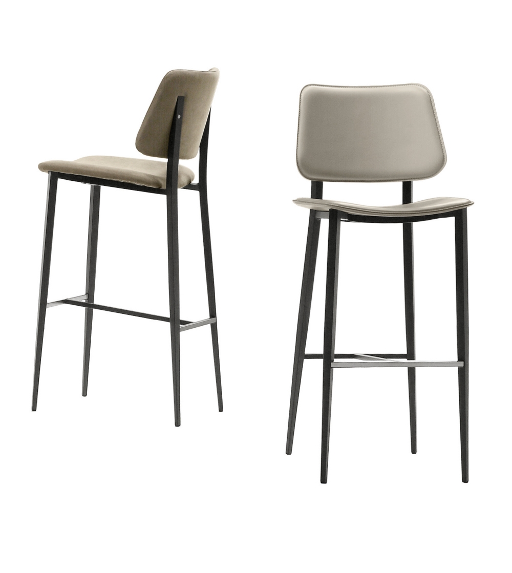 Bar Stool in Leather Eco-leather or...