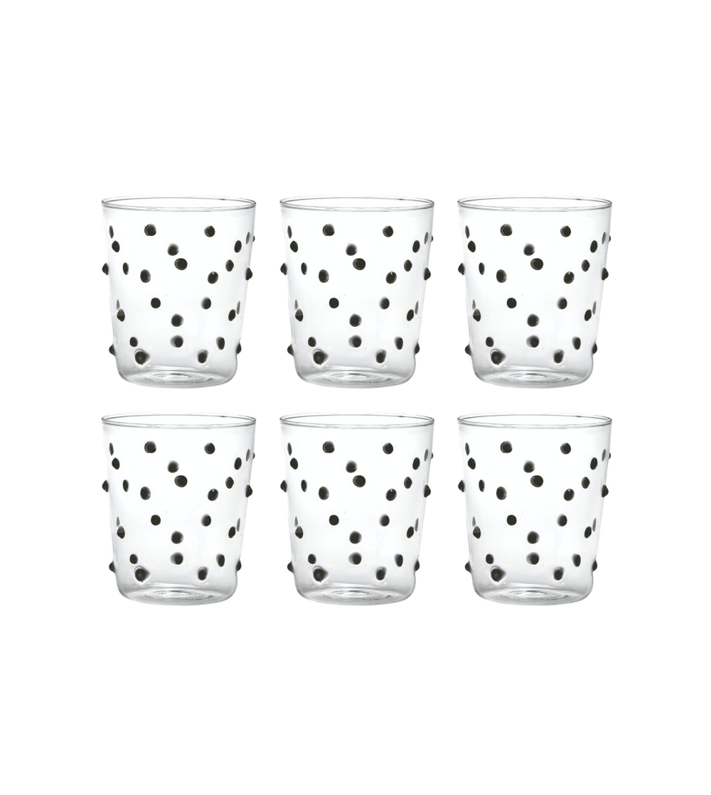 Set 6 Tumbler Party Junior Nero -...
