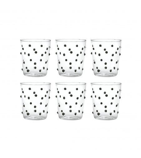 Set 6 Party Junior Schwarz Tumbler - Zafferano