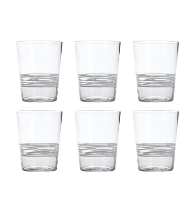Set 6 Filante Clear Glasses - Zafferano 2