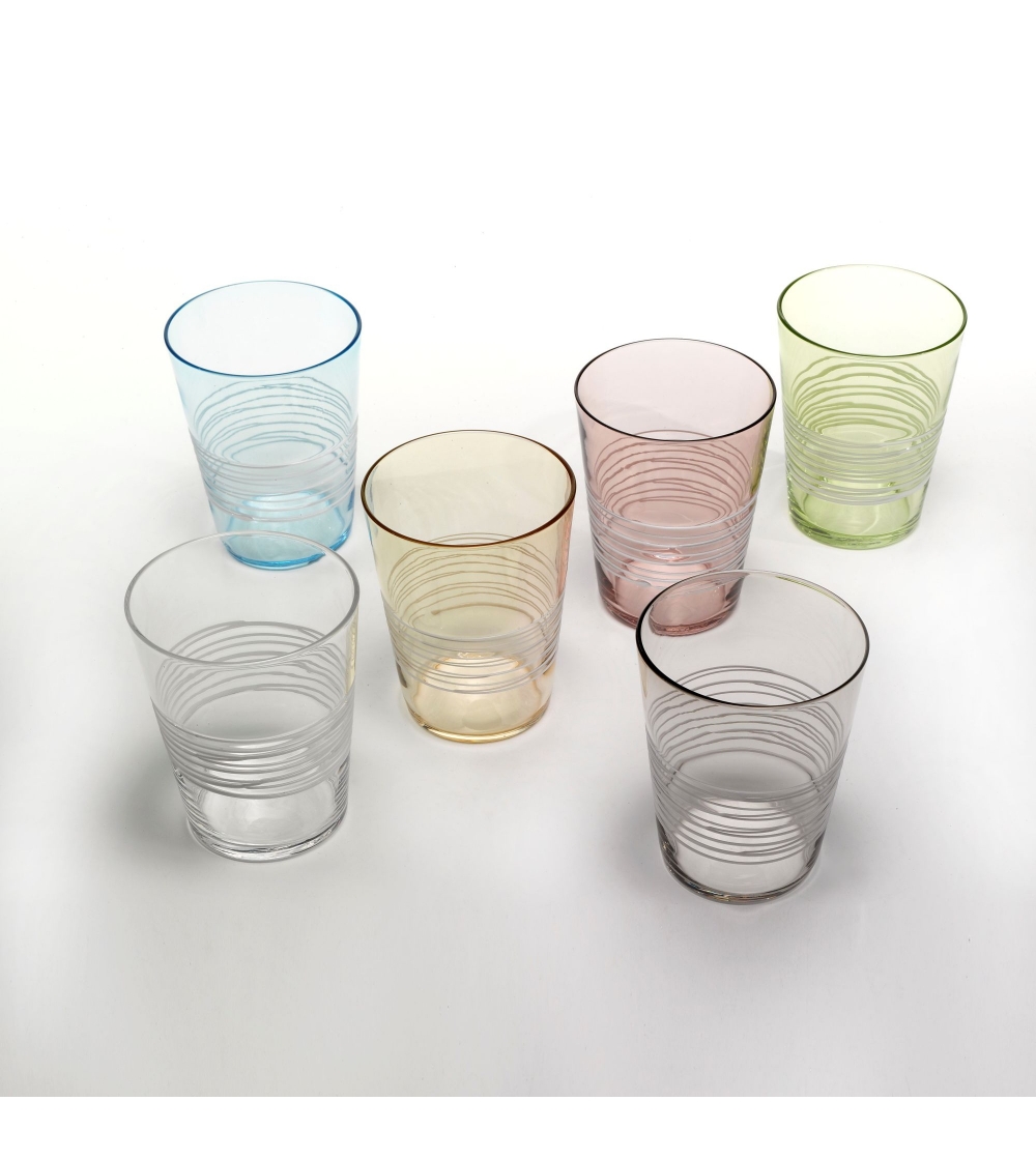 Set 6 Filante Transparent Gläser -...