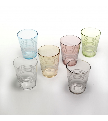 Set 6 Filante Transparent Gläser - Zafferano