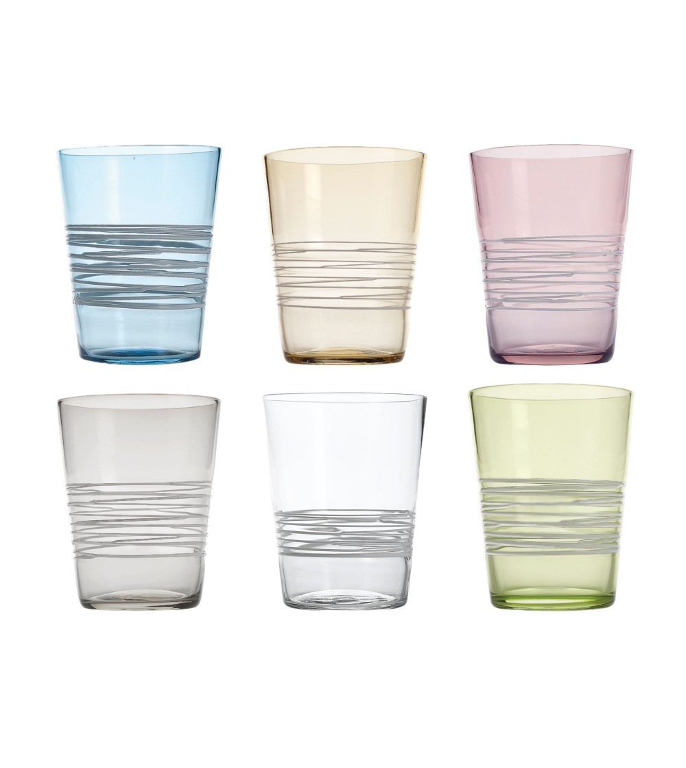 Set 6 Bicchieri Filante Colori Assortiti - Zafferano