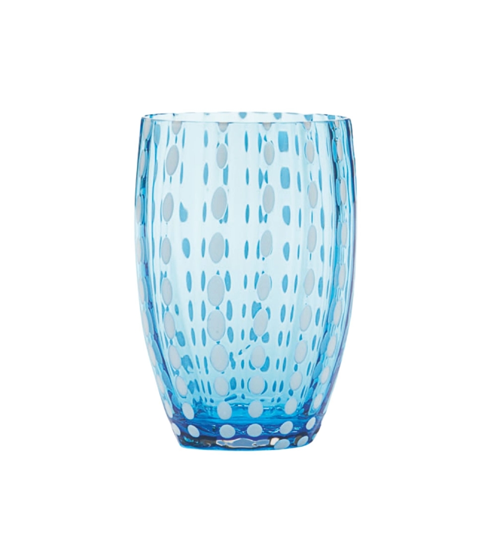 Set 6 Perle Aquamarine Glasses - Zafferano