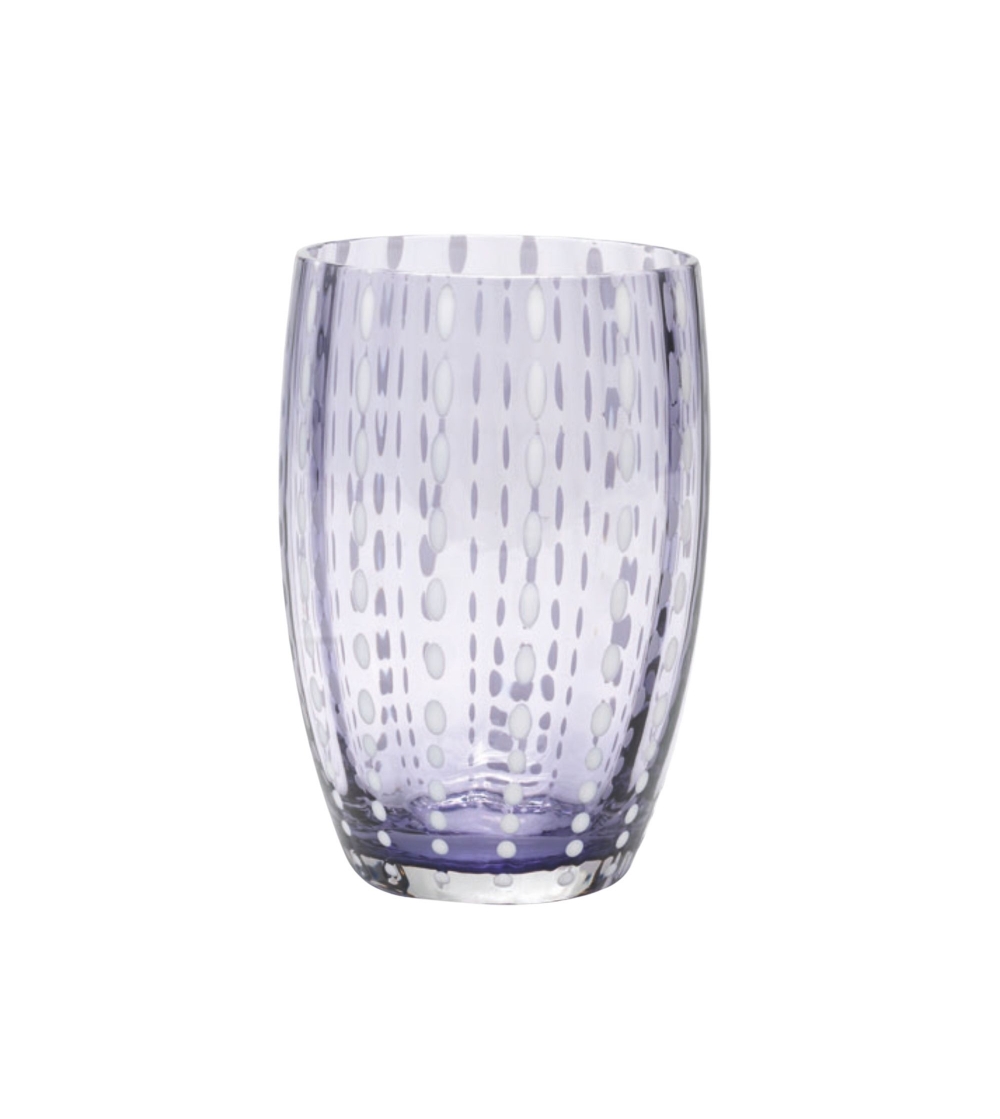 Set 6 Perle Lavender Glasses - Zafferano