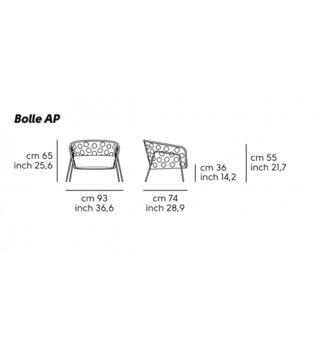 Sillón Bolle Lounge AP M TS - Midj